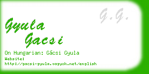 gyula gacsi business card