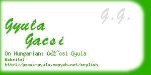 gyula gacsi business card
